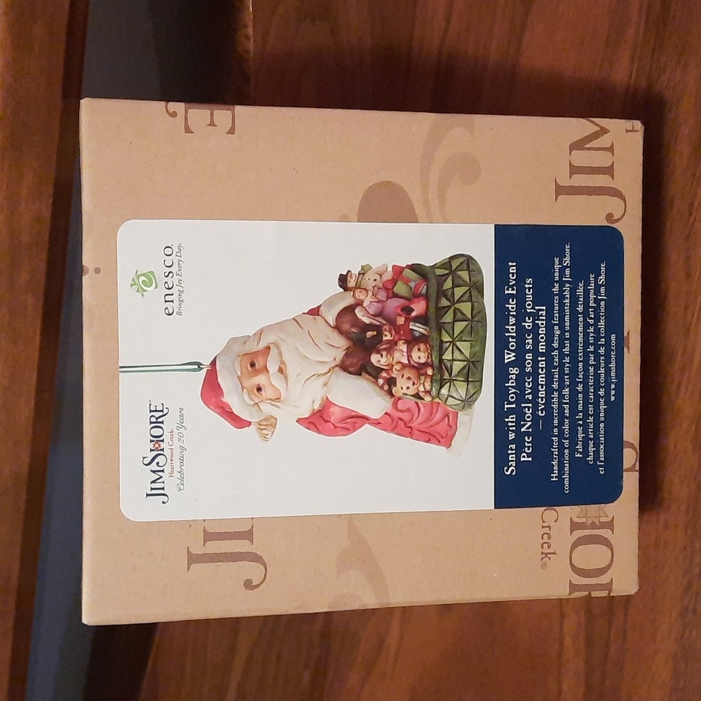 NIB.  Jim Shore Santa with Toybag Worldwide Event Ornament